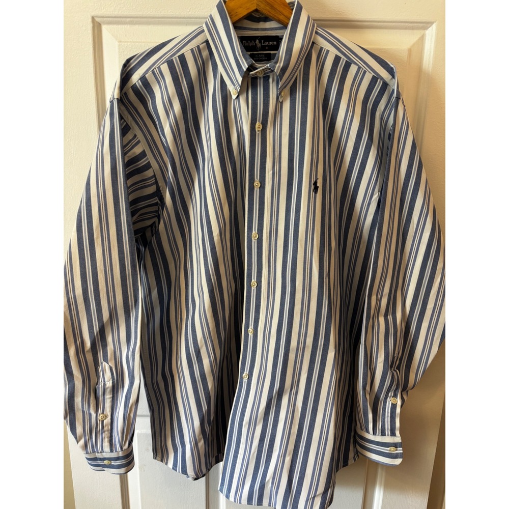 Polo Ralph Lauren Blaire Multicolor Striped Cotton Button Down Shirt Men Lg